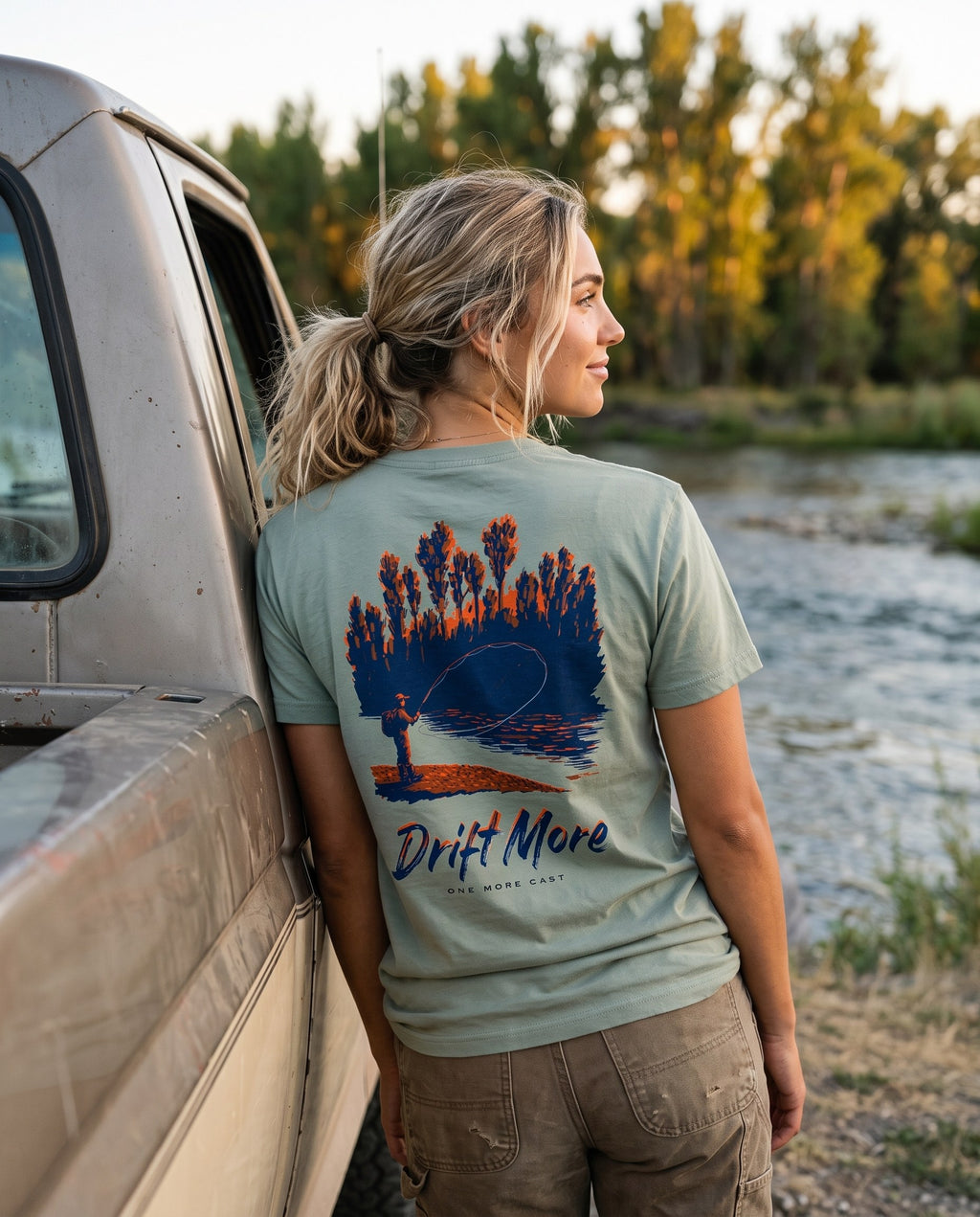 One More Cast Tee — on-model