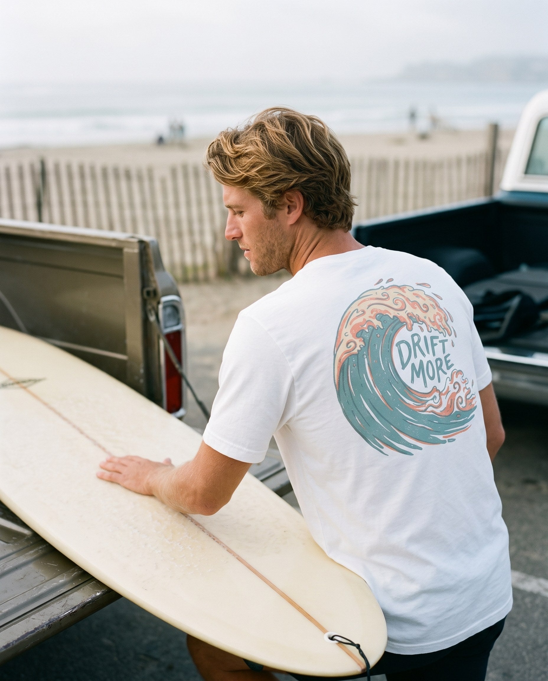 Drift More Curl Tee — on-model