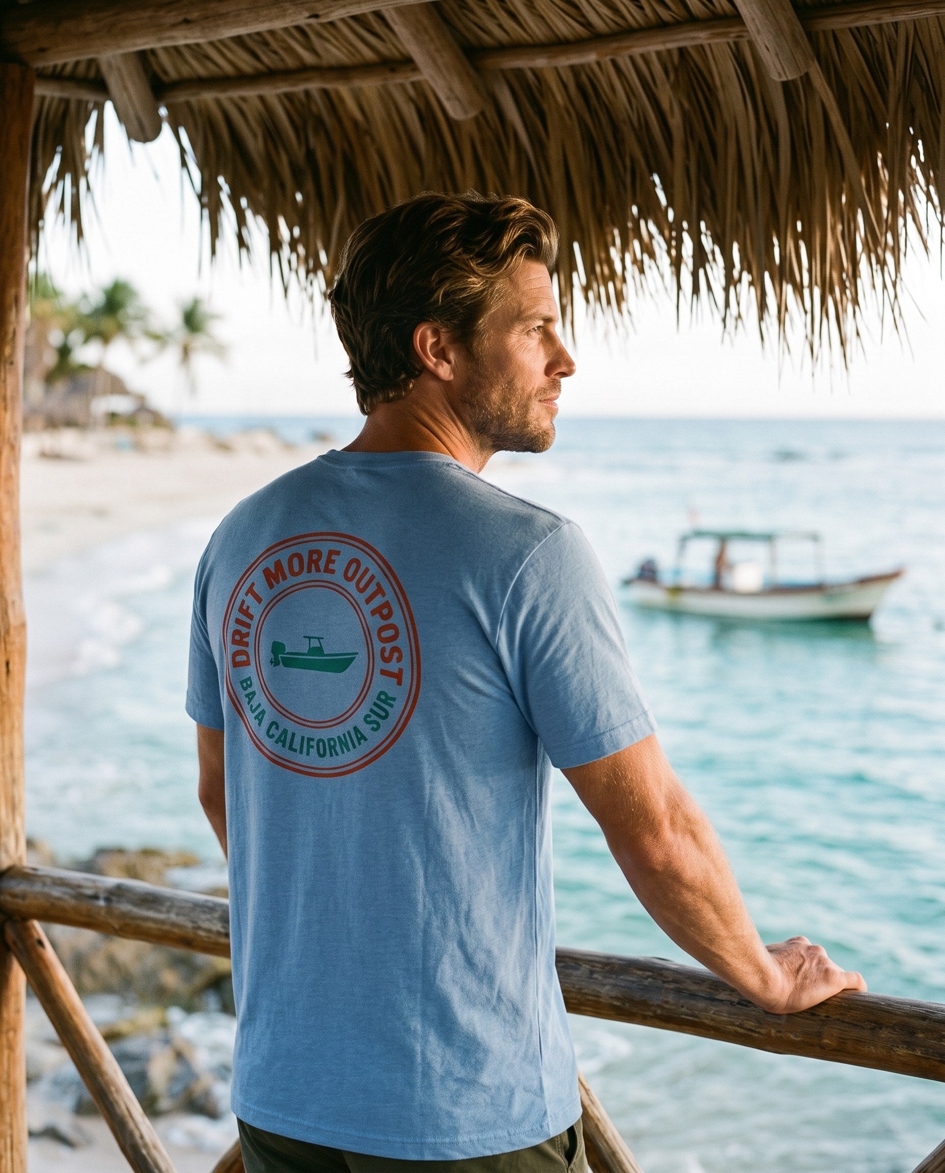 Outpost Tee — Baja — on-model
