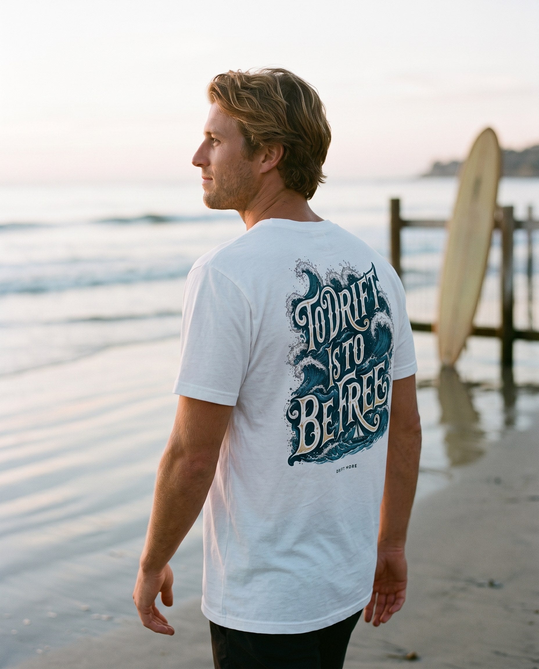 To Drift Is To Be Free Tee — on-model