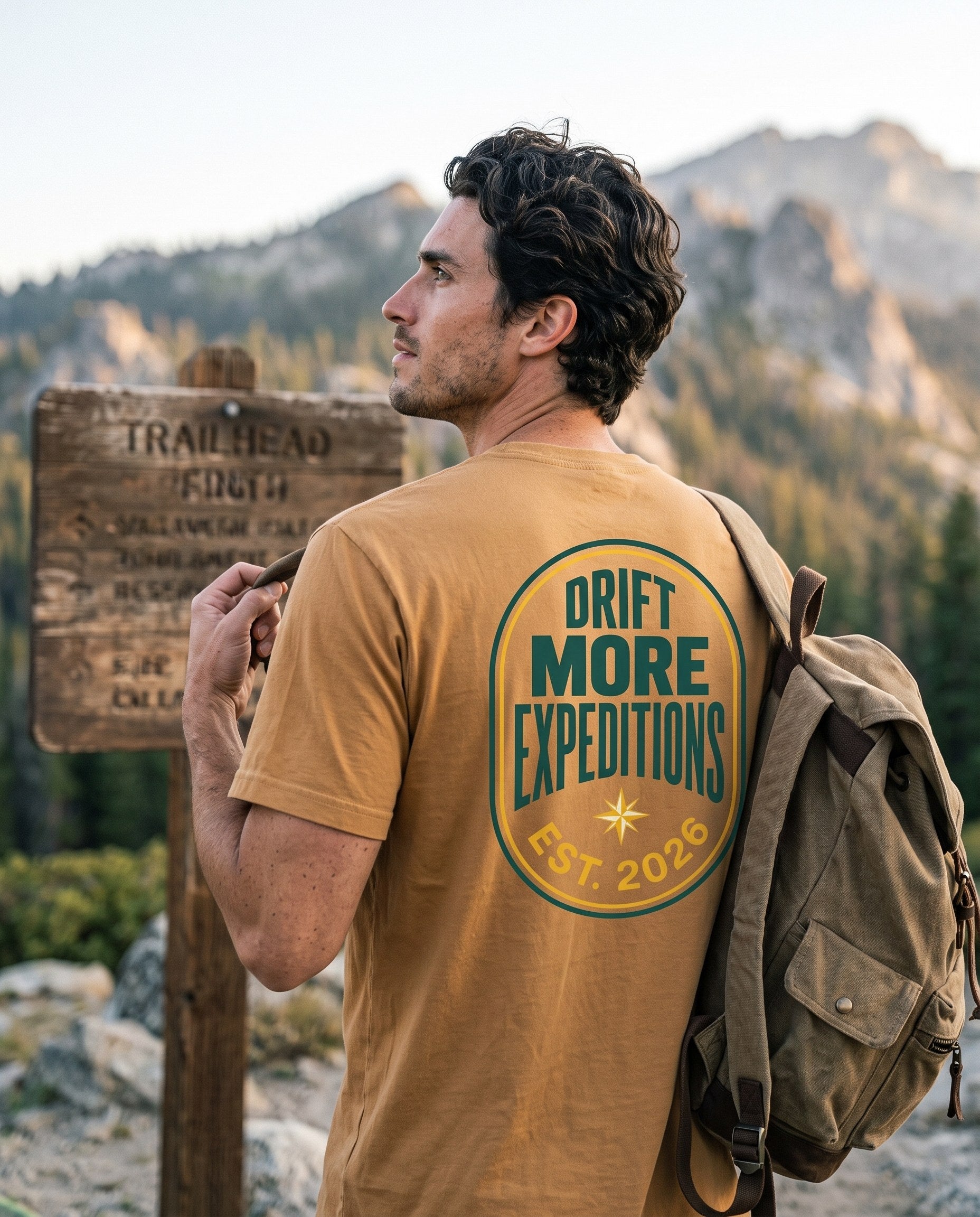 Expeditions Crest V.2 Tee — on-model