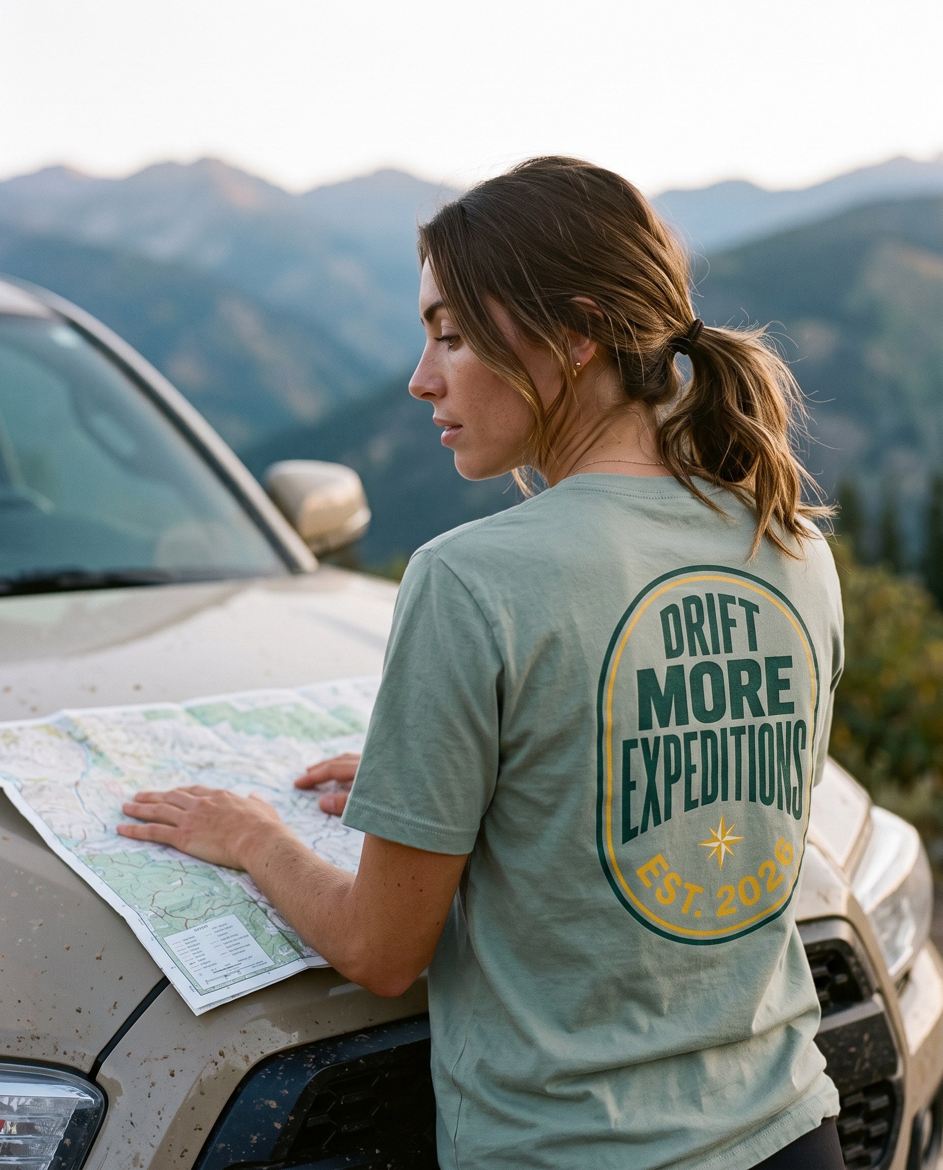 Expeditions Crest V.2 Tee — on-model