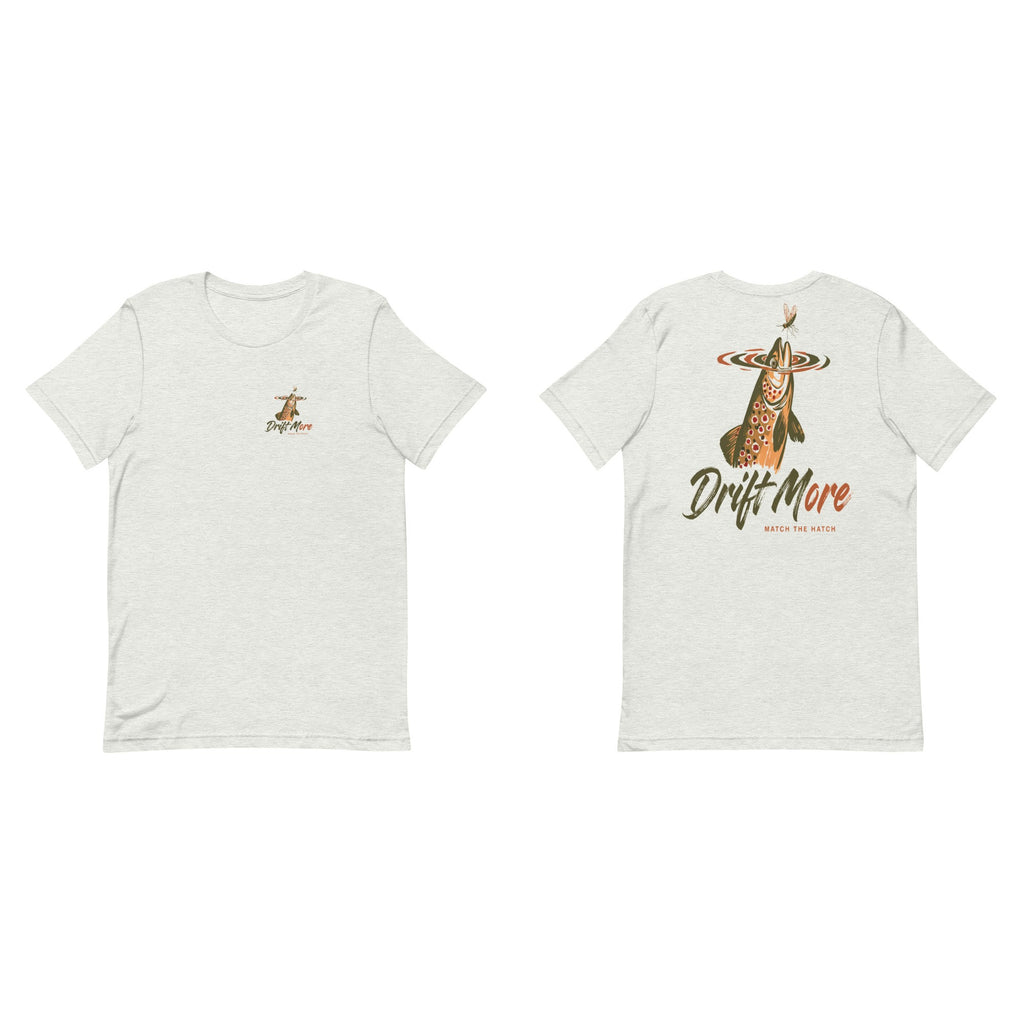 Match the Hatch Tee front and back, Ash