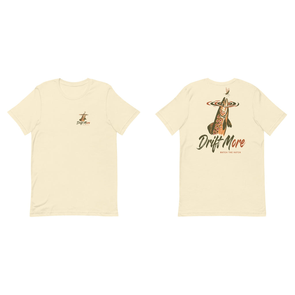 Match the Hatch Tee front and back, Natural