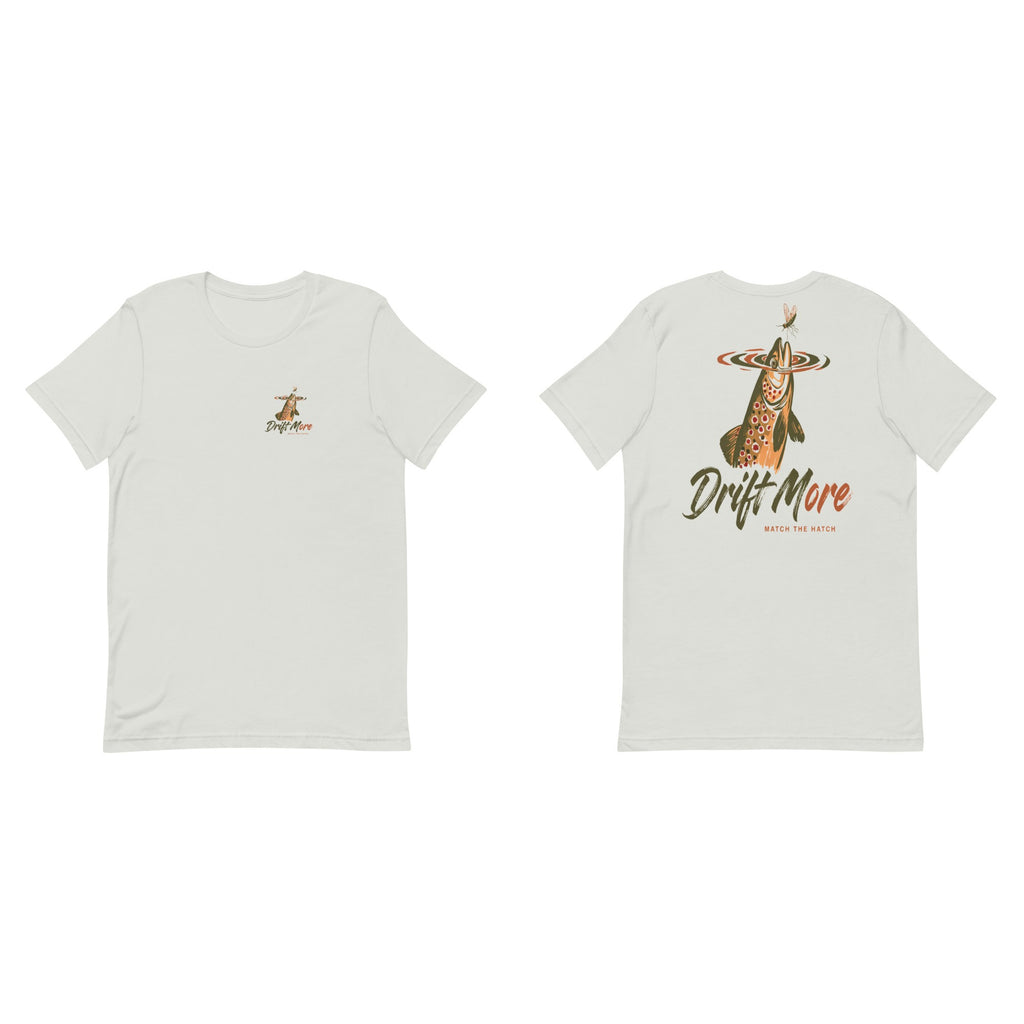 Match the Hatch Tee front and back, Silver