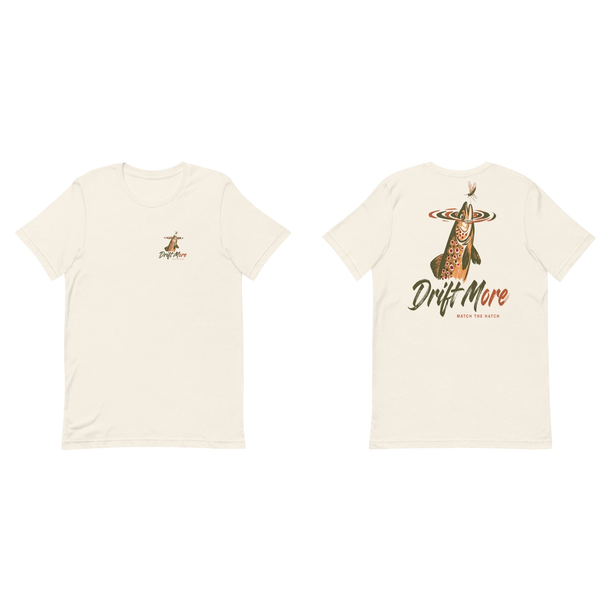 Match the Hatch Tee front and back, Vintage White