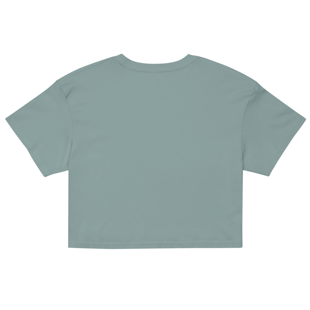 Running Downwind Crop Tee — Mineral back