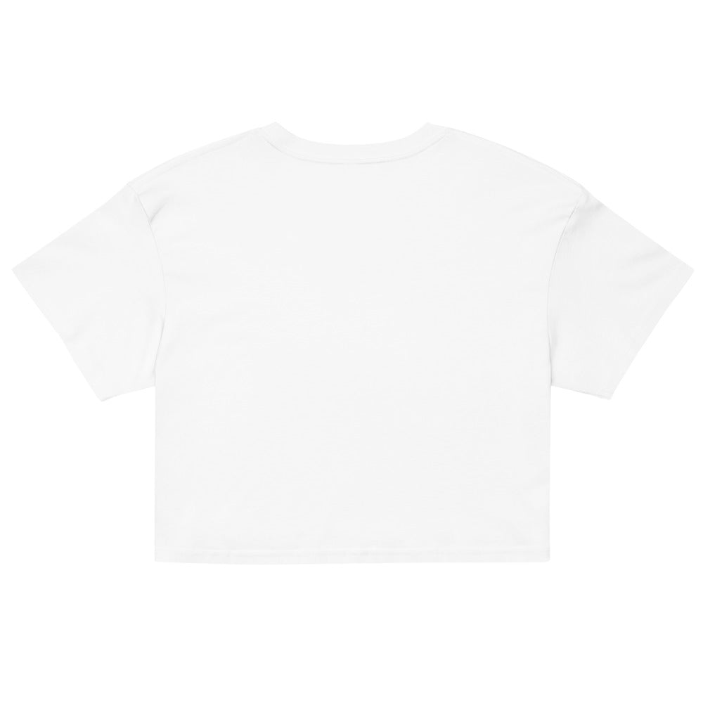 Palm & Conch Crop Tee - Womens — White back