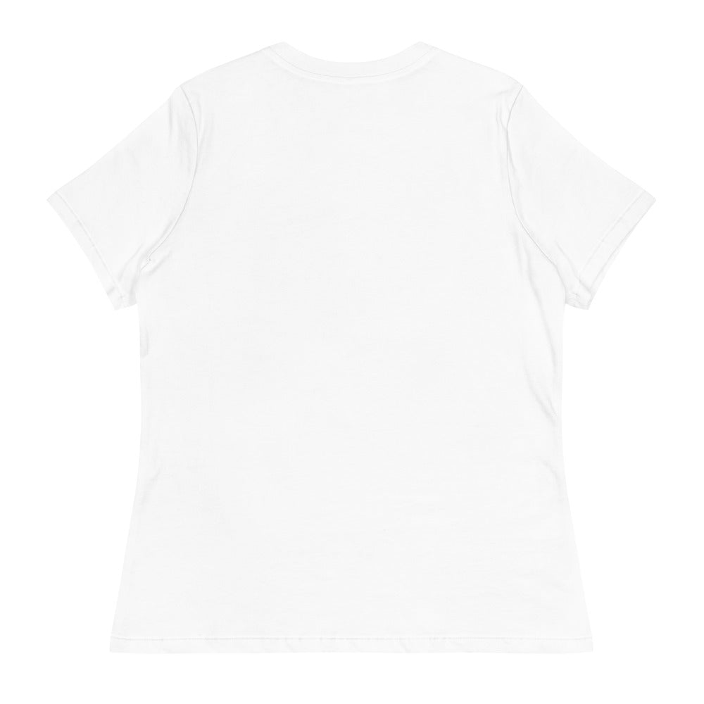 Palm & Conch Relaxed Womens Tee — White back